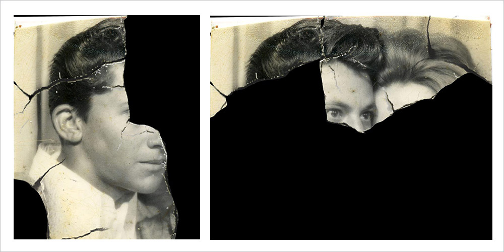 Image masking process in old photo restoration