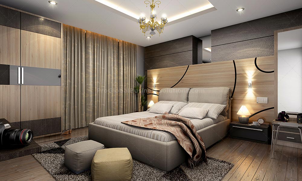 bedroom interior 3d render