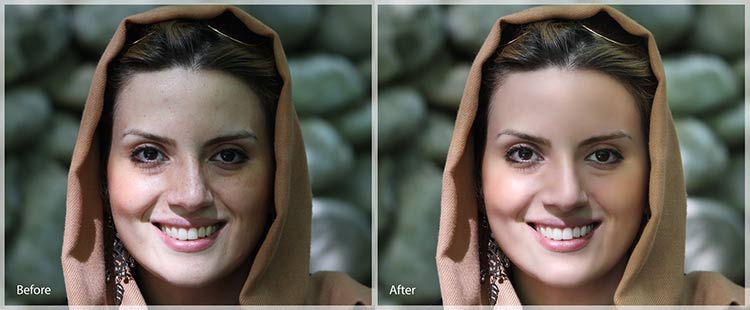 portrait photo retouching in lightroom