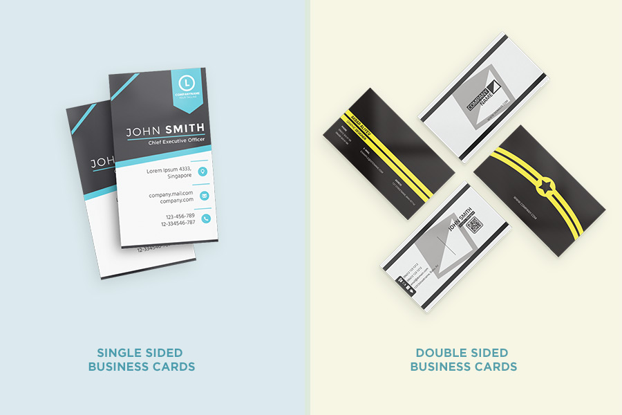 single and double sided business cards