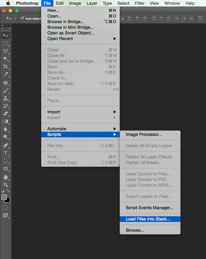 arranging the files for animating the logo in Photoshop