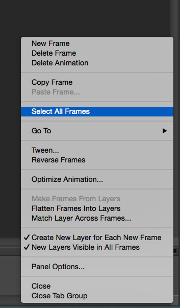 Select All Frames Option