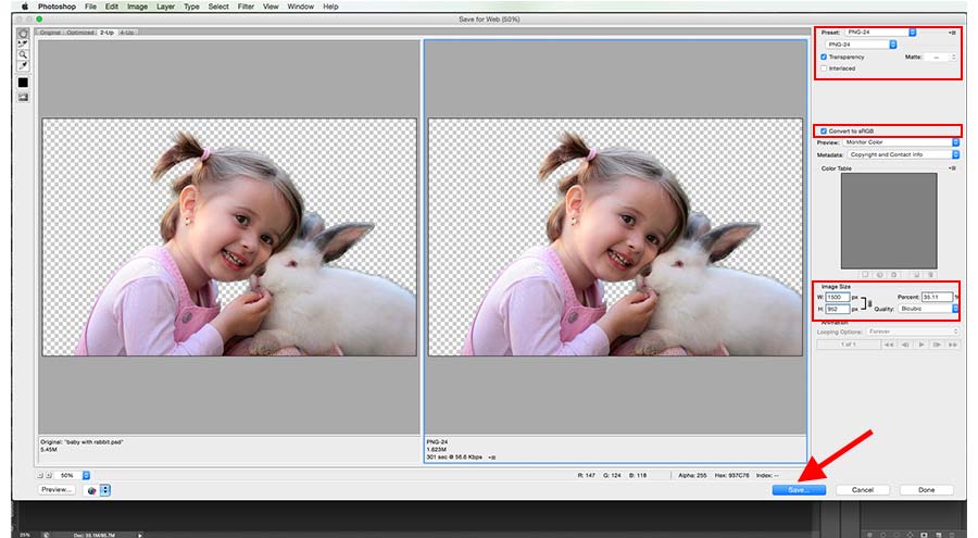 make png image in Photoshop