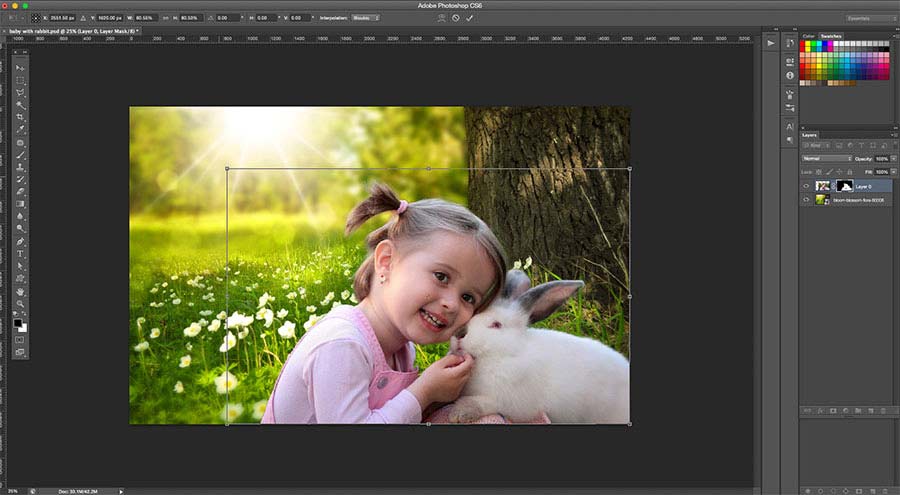 resize image in Photoshop