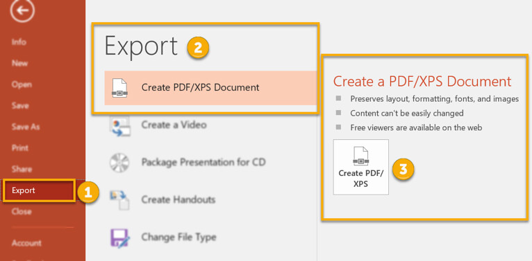 export pdf