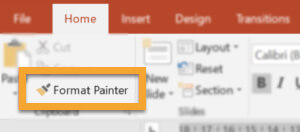 format painter option in Powerpoint