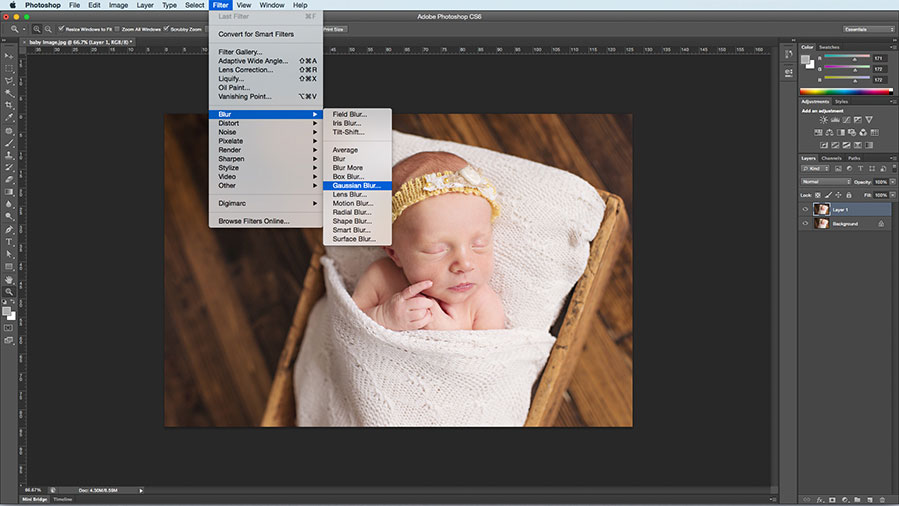 smoothing baby skin in photoshop