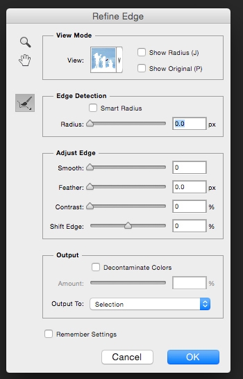 refine edge tool