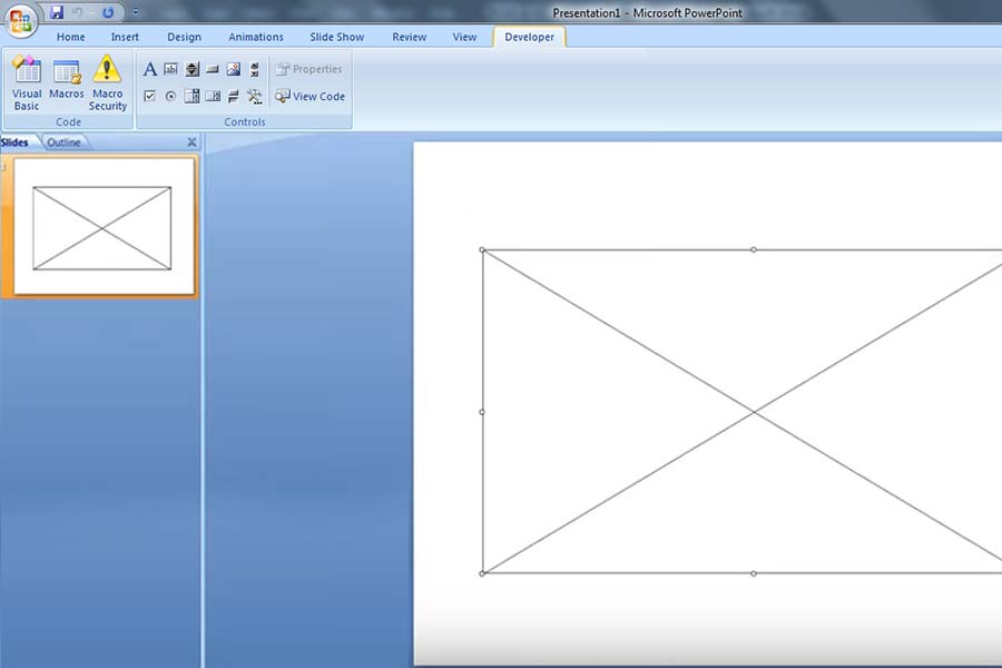 draw the rectangular shape for the youtube video