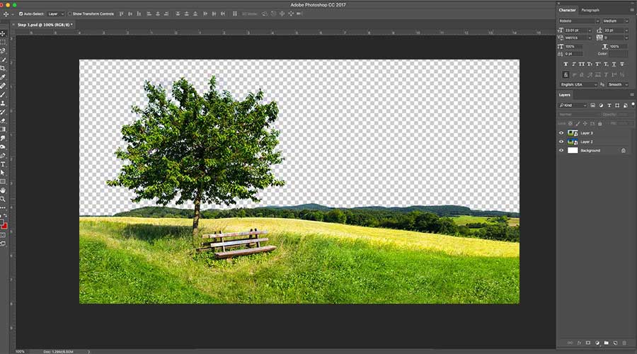 background erasing final process