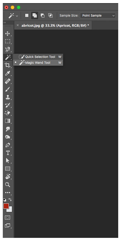 selecting magic wand tool