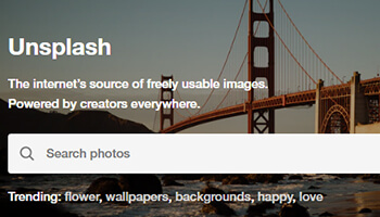 unsplash website