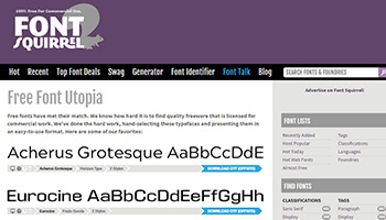 font squirrel website