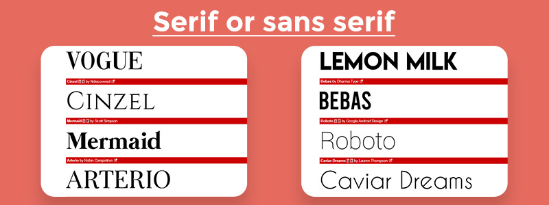 sans serif font