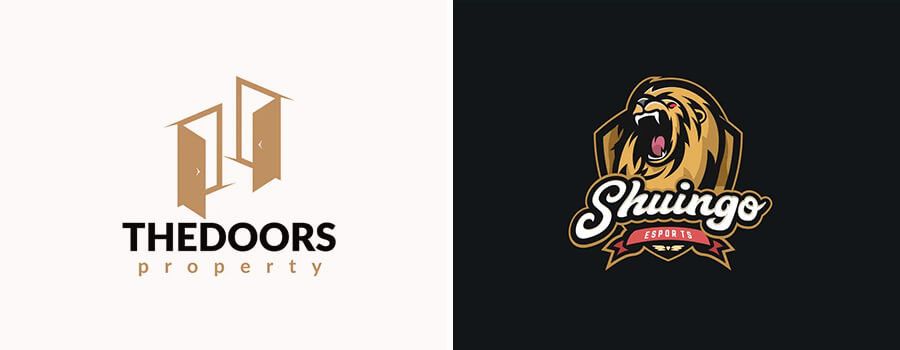 brown color logos