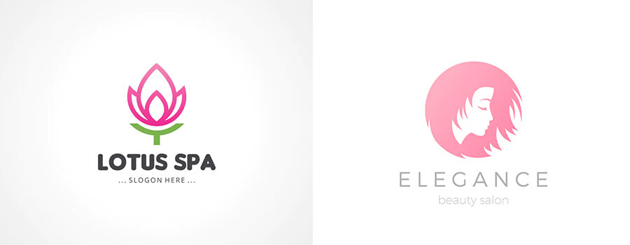 pink color logos