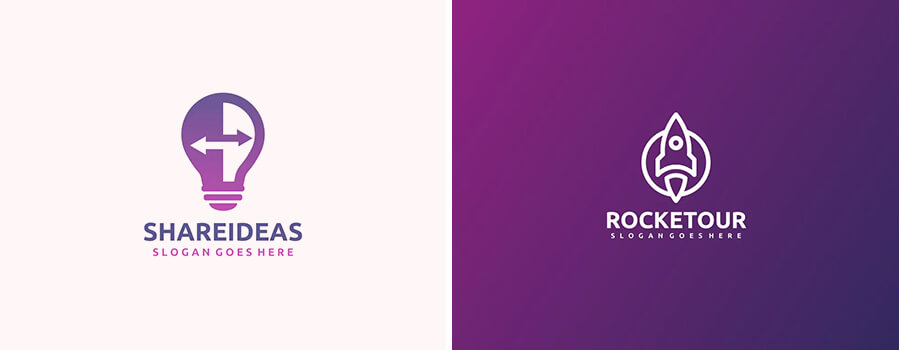 purple color logos