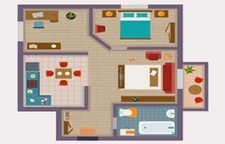 colored floor plans