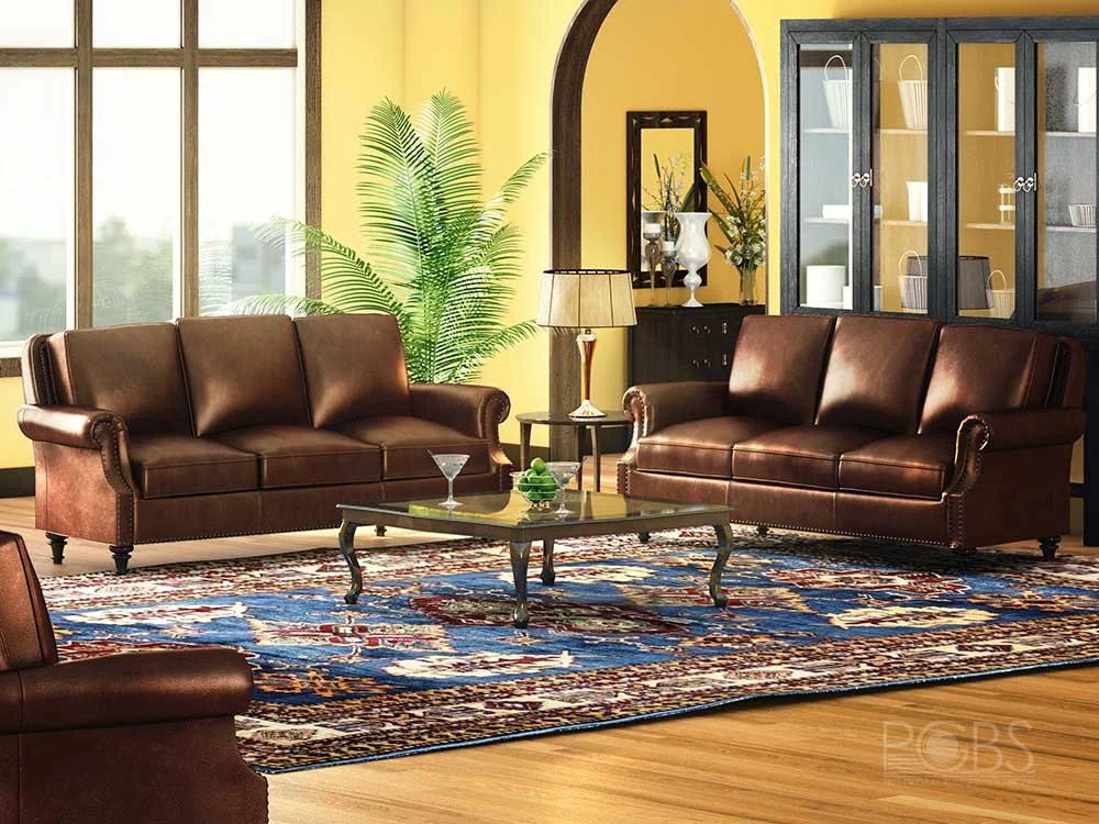 leather sofa set 3d design