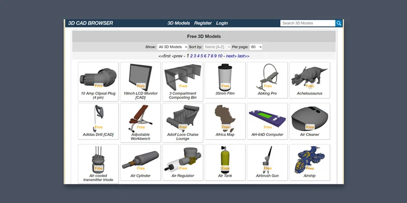 Download 3D CAD models for free