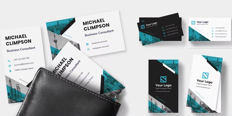 different business card shapes