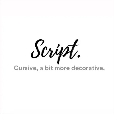 script font