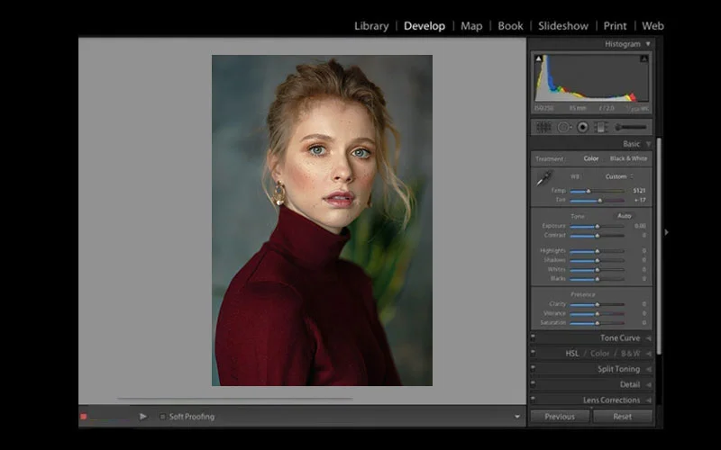 adjust the white balance