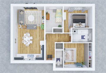 3D floor plan featured