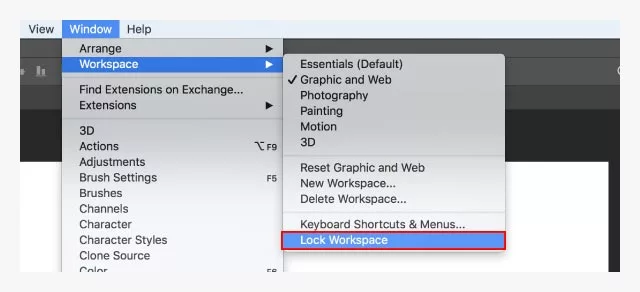 lock workspace option