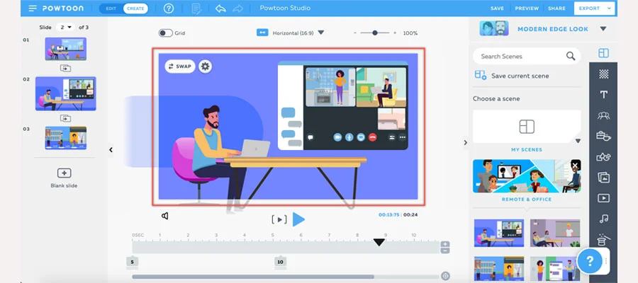 Powtoon whiteboard animation software