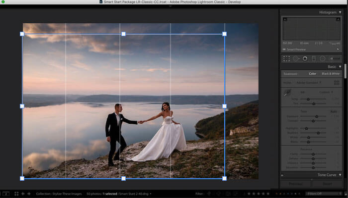 wedding image cropping process