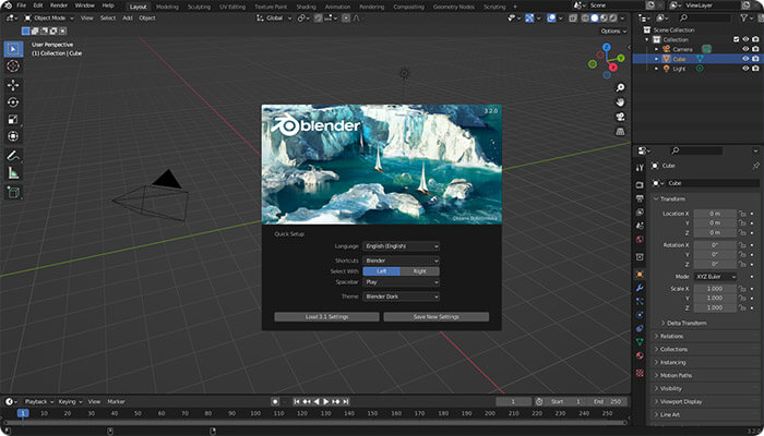 Blender 3D Rendering Software