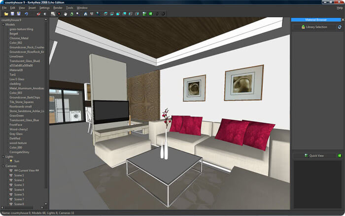 Kerkythea 3D rendering software