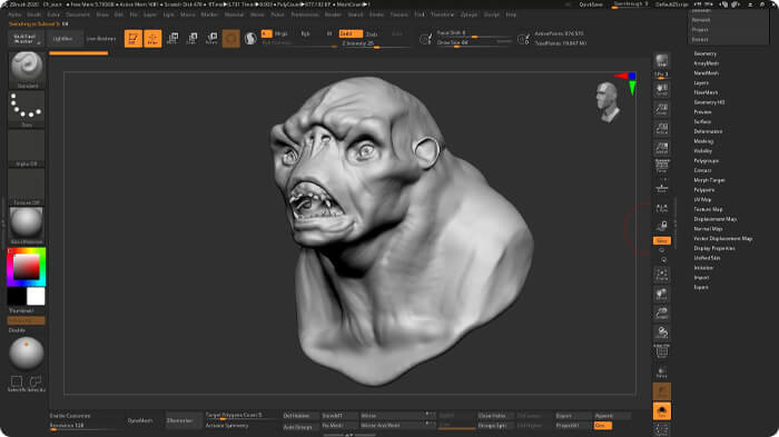 Zbrush 3D modelling software