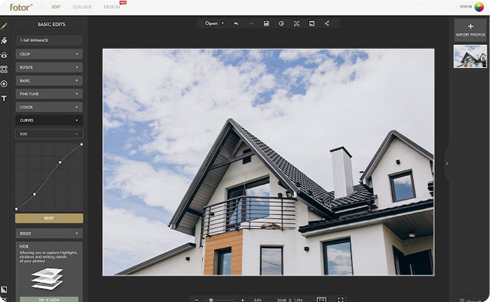 Fotor real estate Photo Editing software
