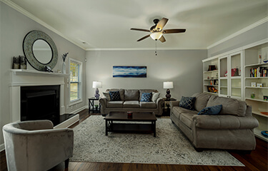 Adding fire to fireplace 