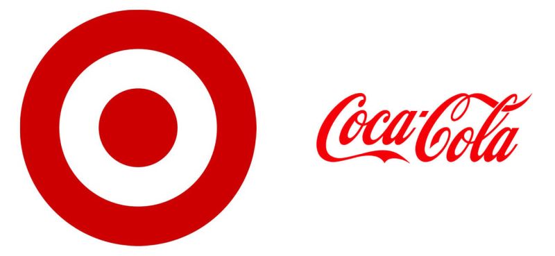 read and white logo color combination 