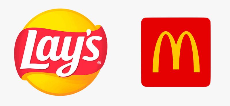 red and yellow logo color combination 