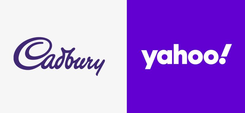 white and purple logo color combination 