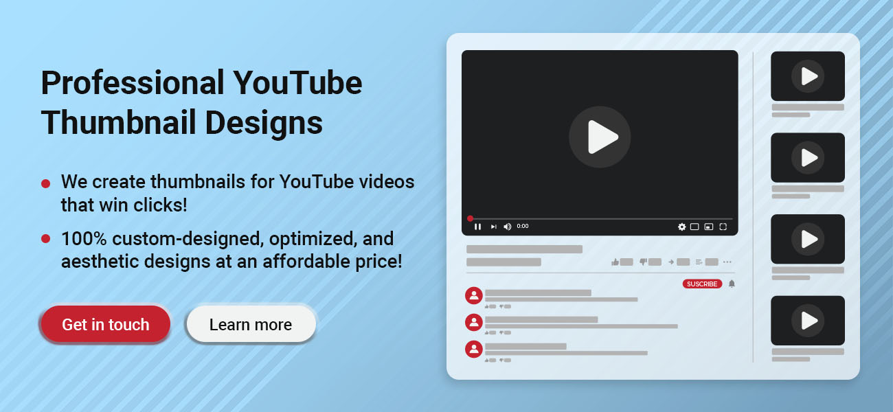 YouTube thumbnail design services