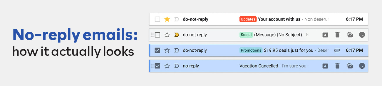 how dont not reply emails look